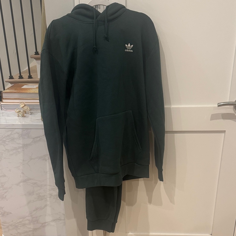 Adidas Forest Green Hoodie and Joggers